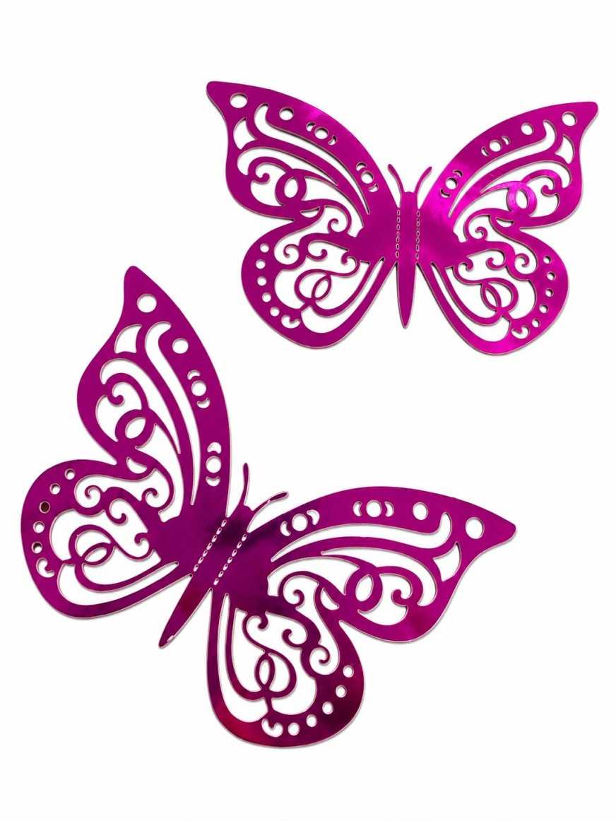 Mariposa decorativa fucsia