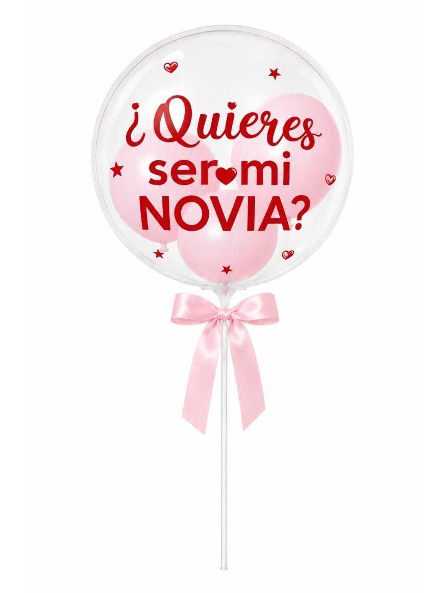 Globo burbuja de ¿Quieres ser mi novia?