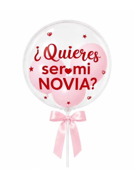 Globo burbuja de ¿Quieres ser mi novia?