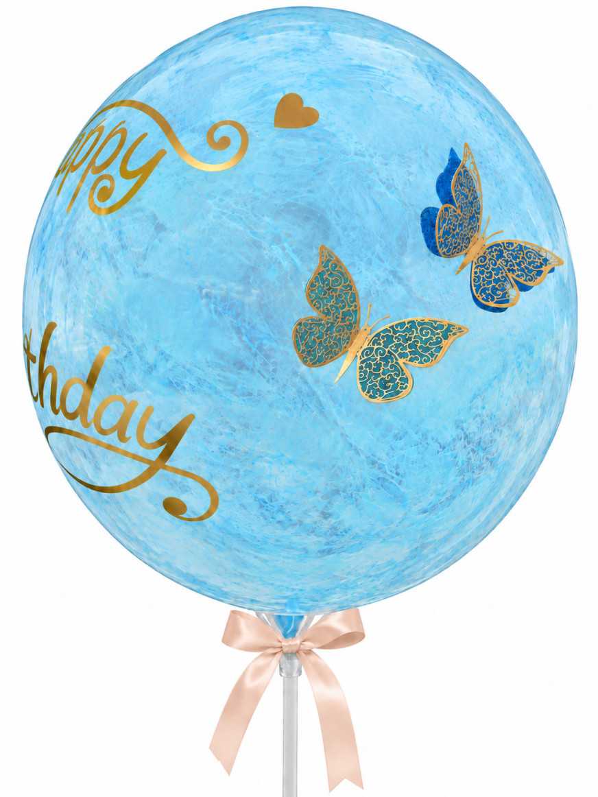 Globo burbuja decorado celeste